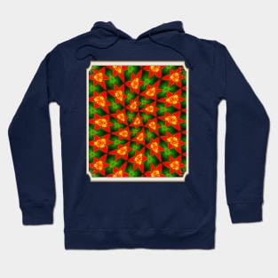 Red Cute Blossom Pattern Hoodie